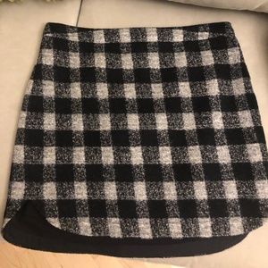 Madewell Wool Plaid Mini Skirt